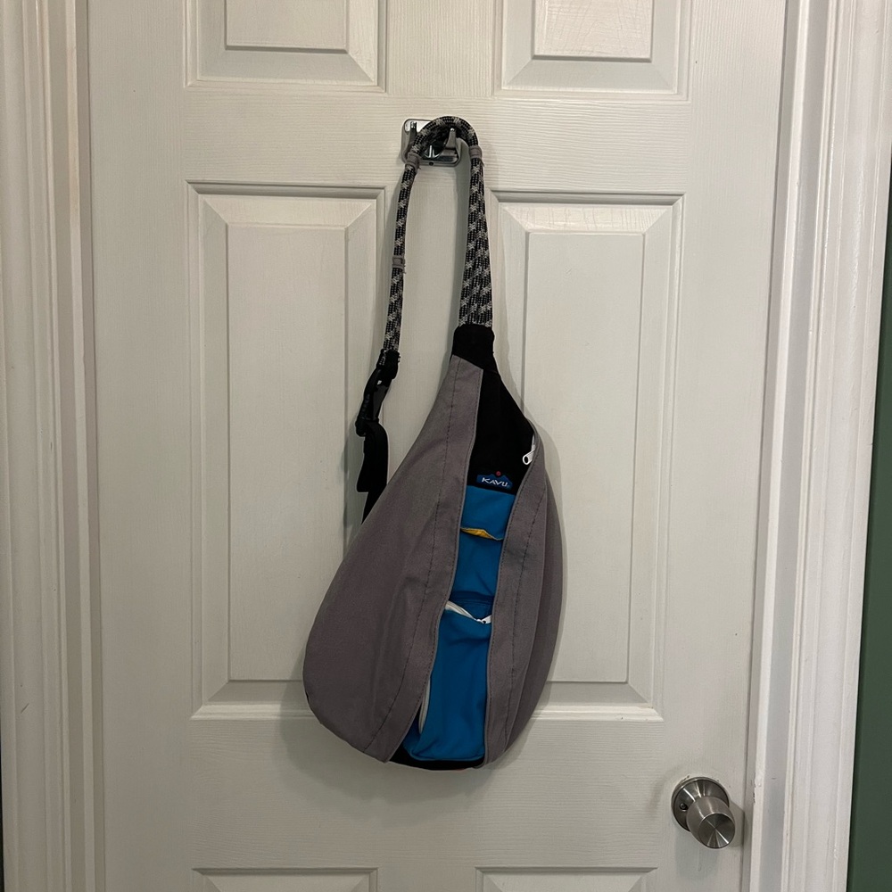KAVU Gray and Blue Sling Bag